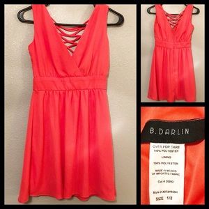 B DARLIN l coral dress size 1/2